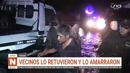 “¡Se robaba mis ahorros!” Vecinos detienen a un ladrón en la zona de Tirani