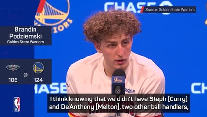 Podziemski proud to step up in Curry's absence