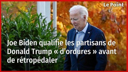 Joe Biden qualifie les partisans de Trump d'« ordures » avant de faire marche arrière ⚠️