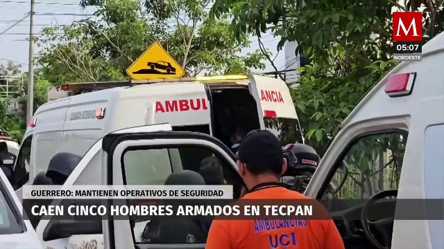 Caen cinco hombres armados en Técpan de Galeana; mantienen operativos