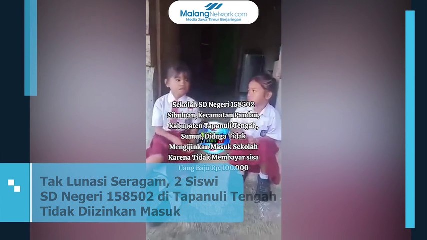 Dua Siswi di Tapanuli Tengah Ini Tidak Diizinkan Masuk Gegara Tak Lunasi Seragam Sekolah