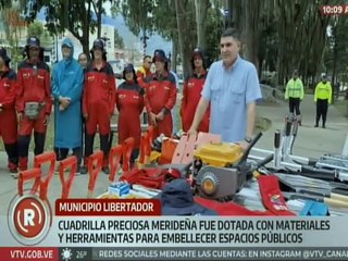 Mérida | Cuadrilla “Preciosa Merideña” es dotada de herramientas para el embellecimiento del estado