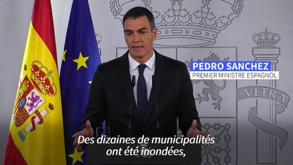 Inondations en Espagne: Sánchez évoque la "pire tempête du siècle"