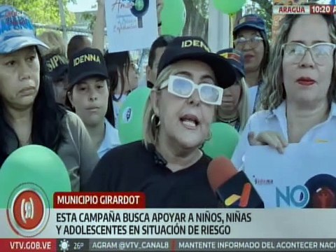 Desplegada campaña para la protección de niños, niñas y adolescentes en situación de riesgo en Aragua