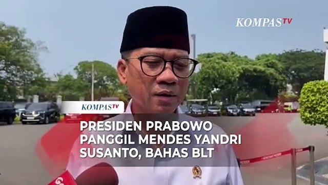 Presiden Prabowo Subianto Panggil Mendes Yandri Susanto, Bahas BLT