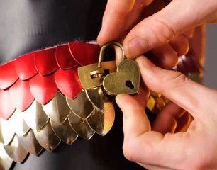 Golden dragon scales accessory to highlight the beauty of her curves!