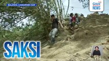 Ilang Bikolano, sa bangin dumadaan dahil napinsala ng Bagyong Kristine ang kalsada | Saksi