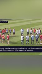 El Real Madrid guarda un minuto de silencio por las víctimas del temporal