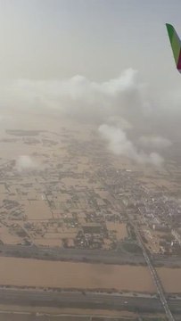 Terriblemente apocalíptico: un pasajero graba tras la Dana Valencia desde el avión llegando al aeropuerto de Manises