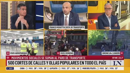 Mogetta remarcó que el paro de transporte de un boicot al gobierno: "Un paro político"