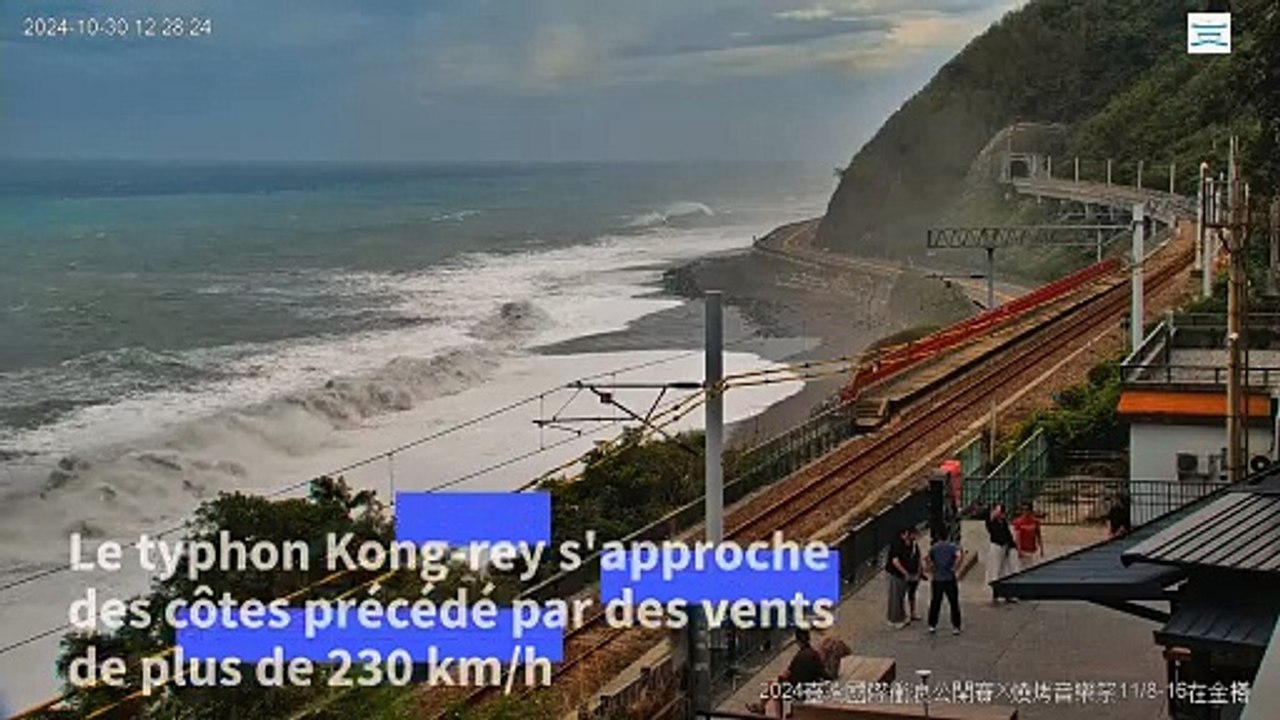 Taïwan se barricade à l'approche du typhon Kong-rey