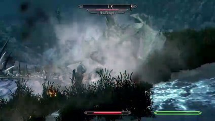 SLAYING TWO DRAGONS AT ONCE IN SKYRIM! NO JOKE!