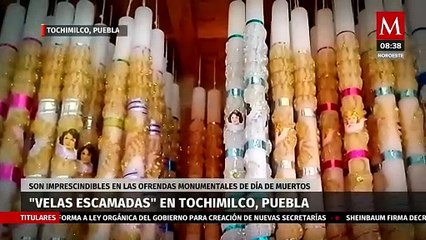 Velas escamadas; Una importante tradición en Tochimilco, Puebla para la temporada de Día de Muertos