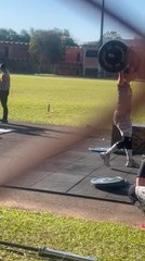 Girl Drops Weight on Herself While Lifting Weights