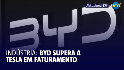 Fabricante chinesa de carros elétricos BYD supera a Tesla em faturamento