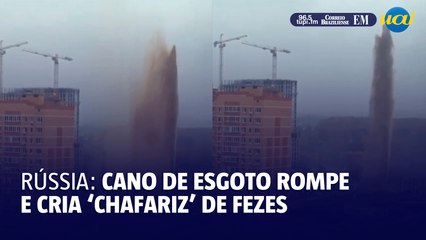 Cano de esgoto rompe e cria 'chafariz' de fezes na Rússia