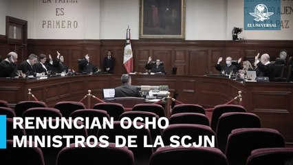 Ocho ministros renuncian ante el Senado; permanecen tres integrantes de la SCJN