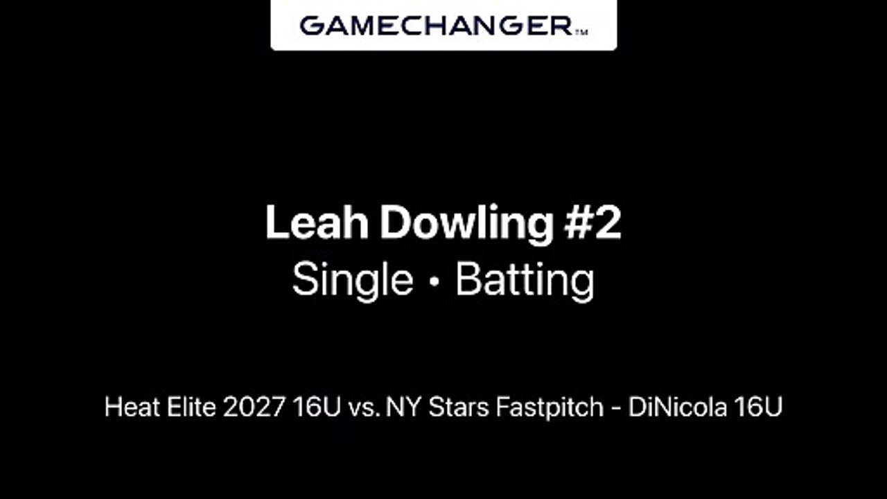 Leah Dowling Single vs. NY Stars Fastpitch - DiNicola 16U
