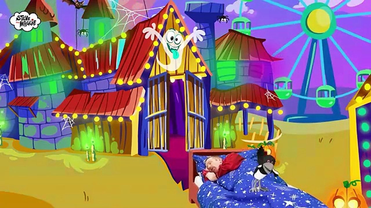 Halloween Monsters Ice Cream Story for Kids with Steve and Maggie _ Haunted House _ Finger Family(360P)