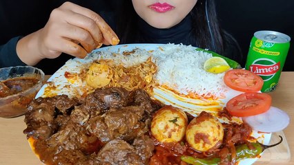ASMR_CHICKEN LIVER+GIZZARD CURRY+SPICY EGG MASALA+WHITE RICE _FOOD EATING VIDEOS_