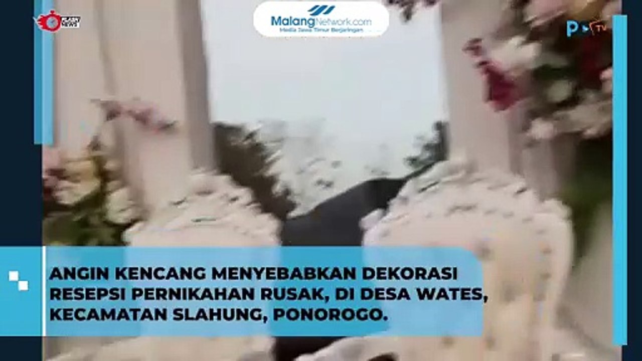 Angin Kencang Guncang Resepsi Pernikahan di Desa Wates Kecamatan Slahung Ponorogo