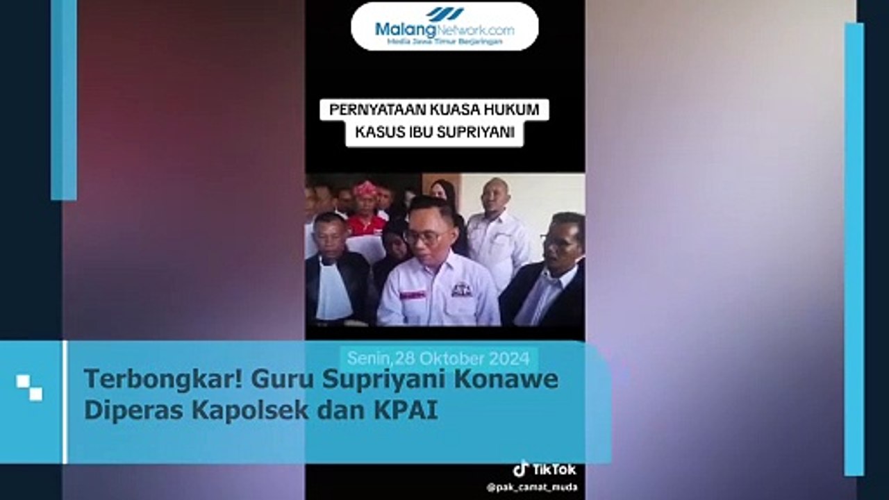 Terbongkar! Guru Supriyani Konawe Telah Diperas Kapolsek dan KPAI