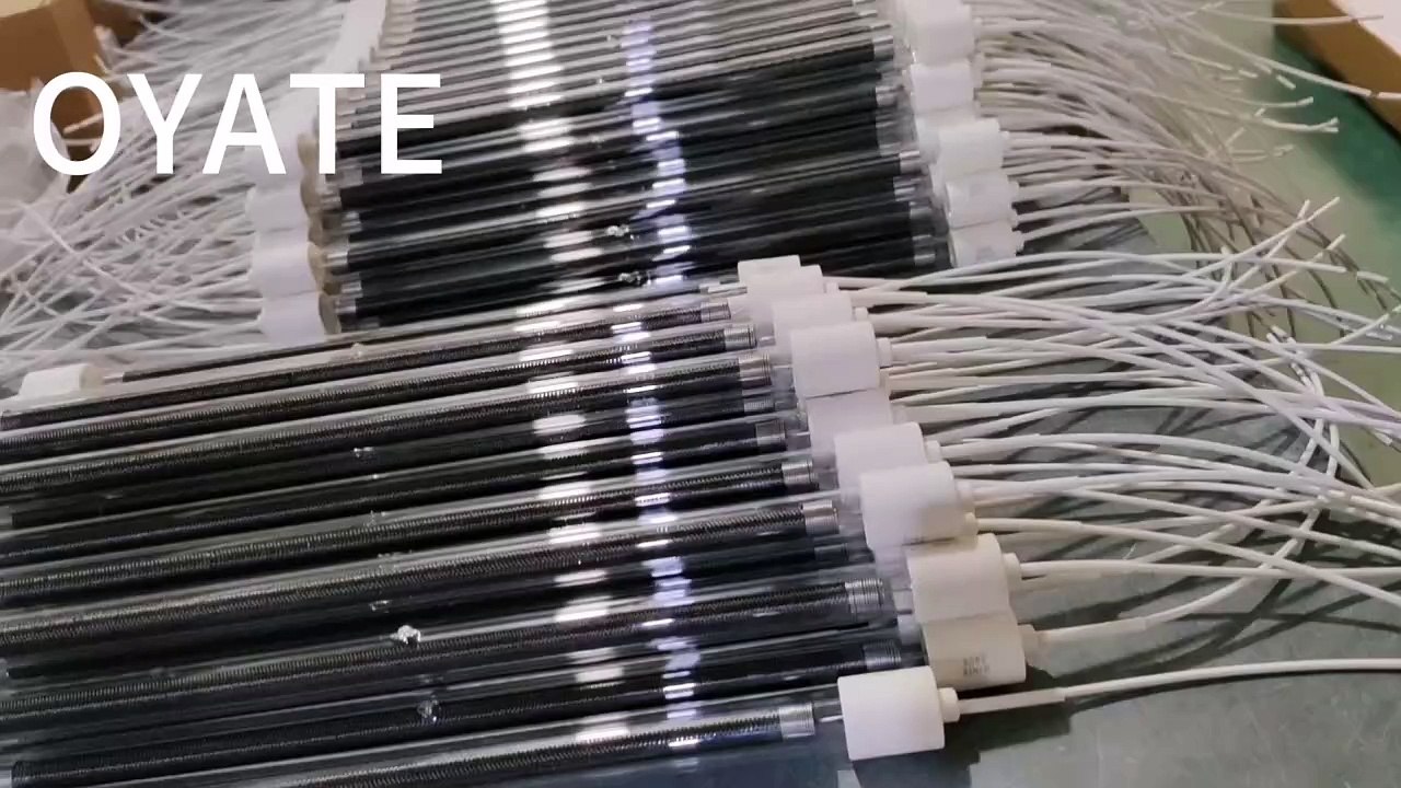 10000 hours Long lifespan 500mm 1200w 1700w Clear carbon fiber infrared heating element IR bulbs carbon infrared heat tubes