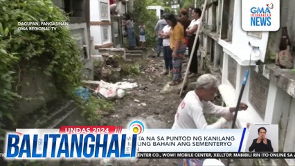 Ilang residente, bumisita na sa puntod ng kanilang yumao sa takot na muling bahain ang sementeryo dahil sa Bagyong #LeonPH | Balitanghali