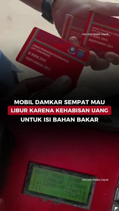 Mobil Damkar Sempat Mau Libur Karena Kehabisan Uang Untuk Isi Bahan Bakar