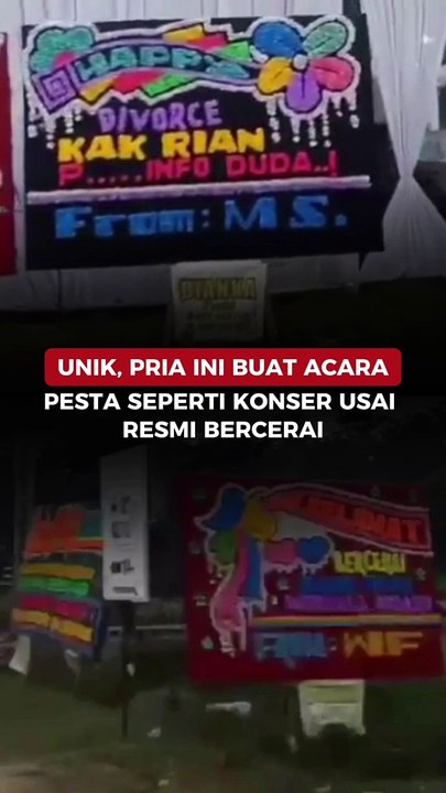 Unik, Pria Ini Buat Acara Pesta seperti Konser Usai Resmi Bercerai