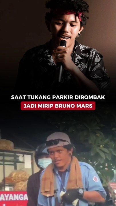 Saat Tukang Parkir Dirombak Jadi Mirip Bruno Mars