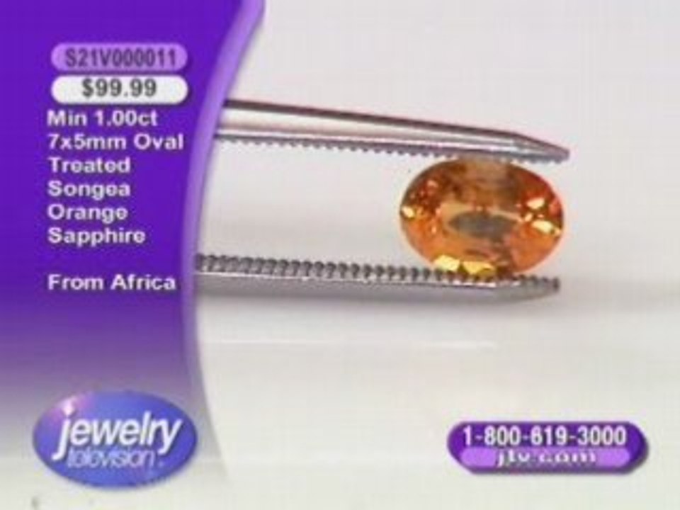 S21V000011- 1.00ct Orange Songea Sapphire