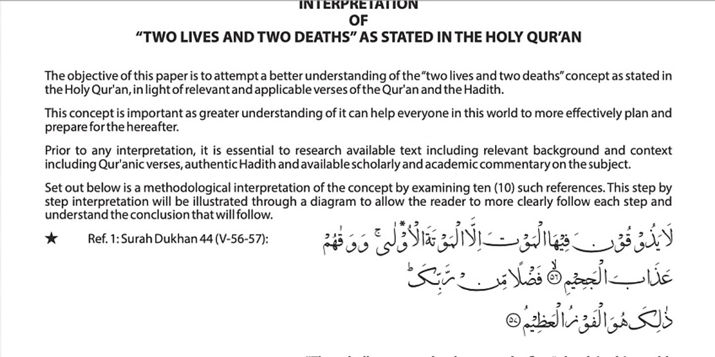 TWO LIVES AND TWO DEATHS