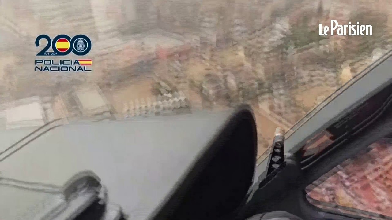 Vue aérienne de Valence après le passage de Dana