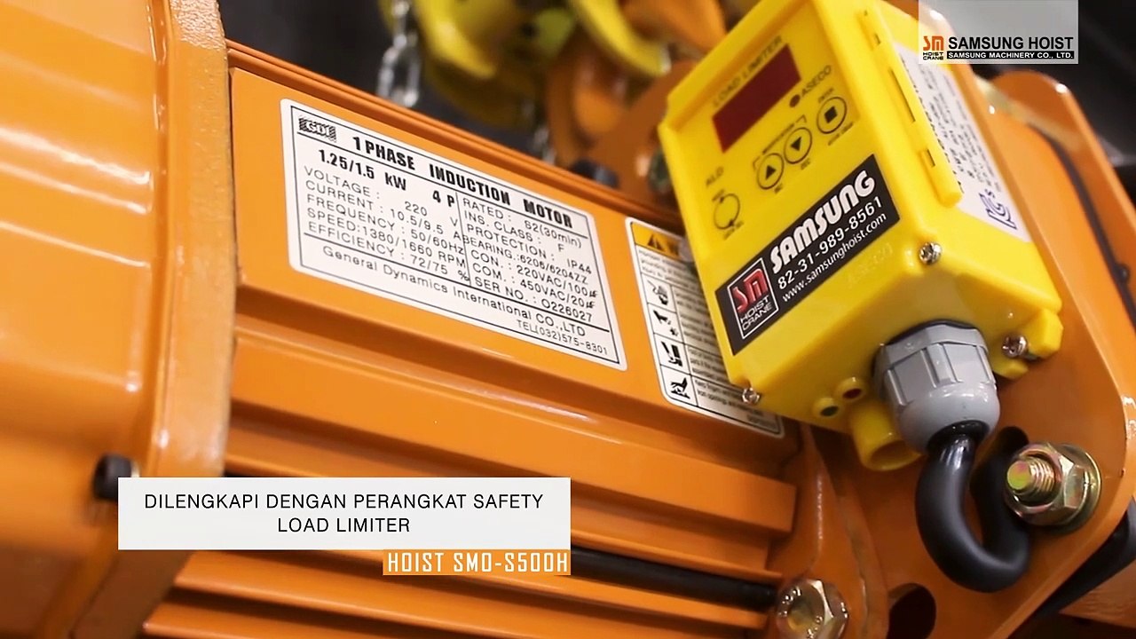 REVIEW SECARA LENGKAP PRODUK CHAIN HOIST SAMSUNG SMO-S500 DENGAN KAPASITAS 500KG