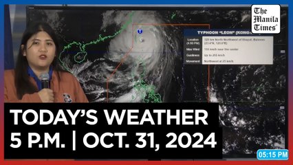 Weather Update for 5 P.M. on October 31, 2024 ☀️