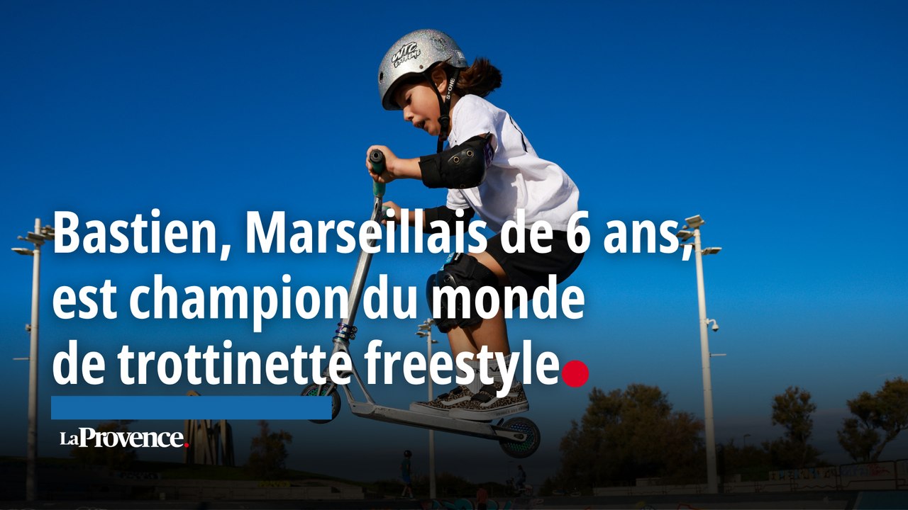 Bastien, Marseillais de 6 ans, est  champion du monde de trottinette freestyle
