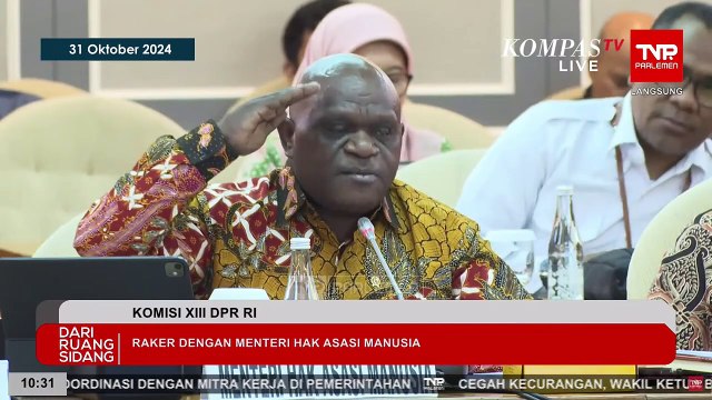 Menteri HAM Natalius Pigai Rapat Perdana di Komisi XIII DPR, Beber Alasan Minta Tambah Anggaran