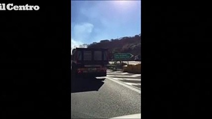 Tir in fiamme in galleria, automobilisti in coda sull'A14