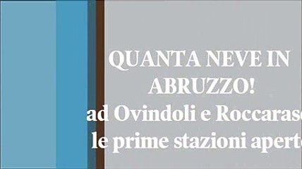 Sciare in Abruzzo: si comincia da Ovindoli e Roccaraso
