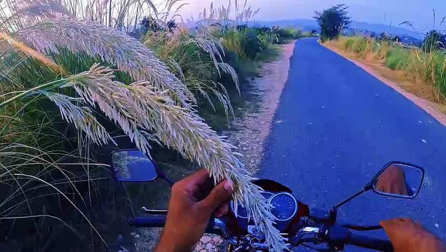 Bike ride in village | natural views | relaxing video |