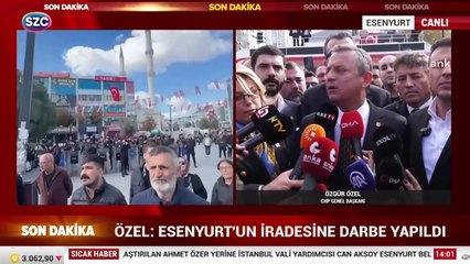 Özgür Özel: Toplantı yerimiz Esenyurt Cumhuriyet Meydanı olarak değiştirilmiştir