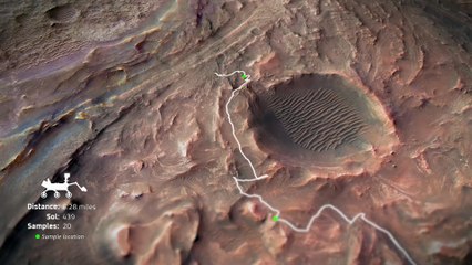 El recorrido del rover Perseverance de la NASA en tres años y medio