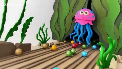 Marble Marine Run Race ASMR Pop Tubes