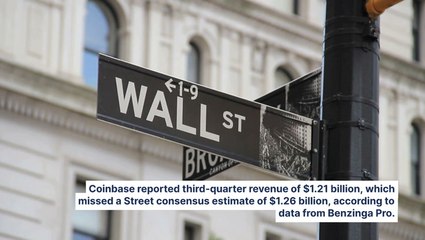 Coinbase Q3 Earnings Highlights: Revenue Miss, EPS Miss, Transaction Revenue Falls From Q2