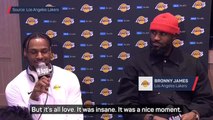 'The greatest thing in the world' - LeBron reacts to Bronny's first NBA basket