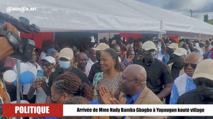 Arrivée de Mme Nady Bamba Gbagbo à Yopougon kouté village