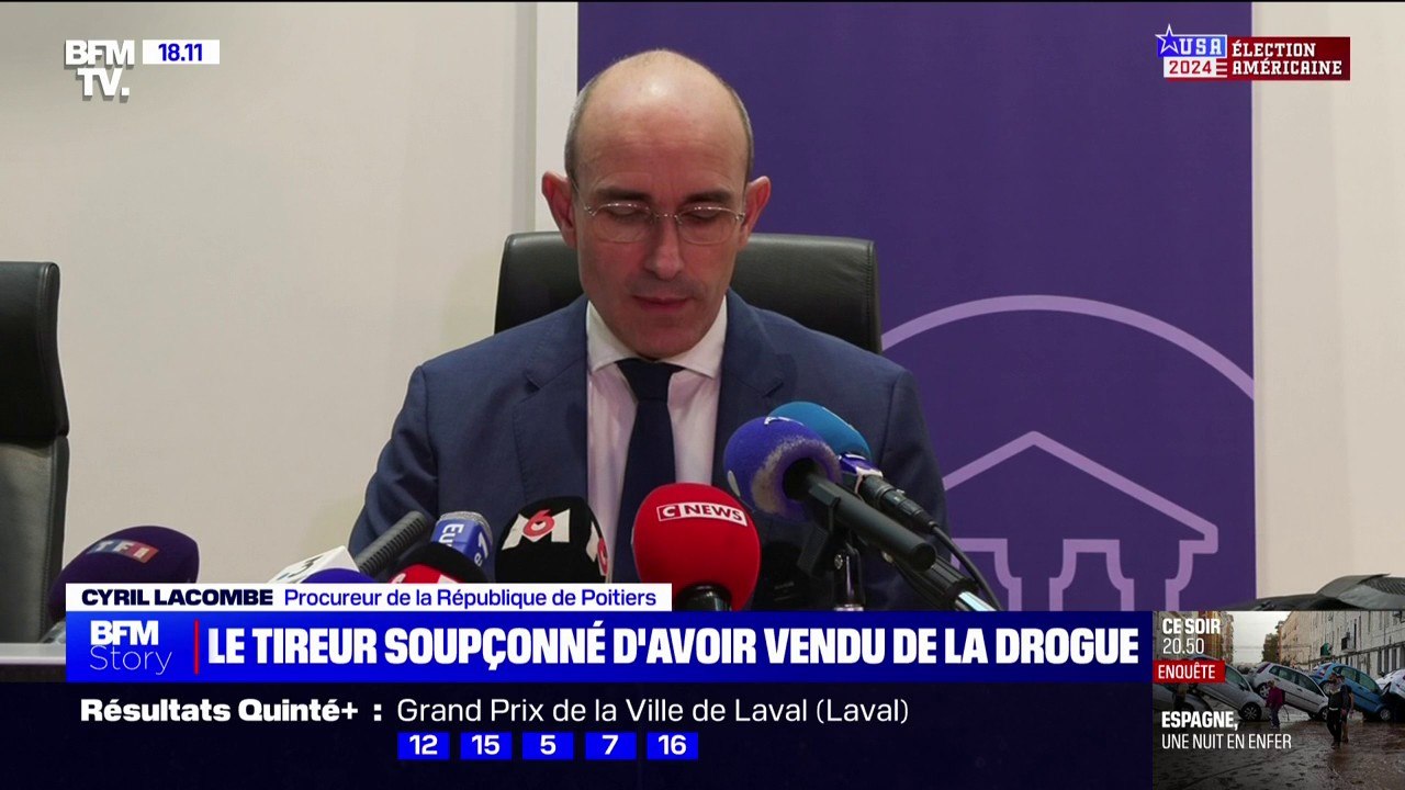Fusillade à Poitiers: "Le tireur se serait livré à la vente de produits stupéfiants" précédemment dans le quartier, déclare le procureur Cyril Lacombe