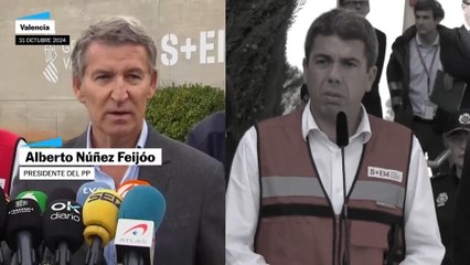 Declaraciones de Alberto Núñez Feijóo y Carlos Mazón en Valencia