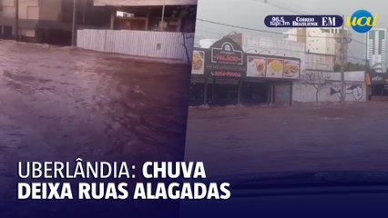 Chuva alaga Uberlândia e deixa pessoas ilhadas